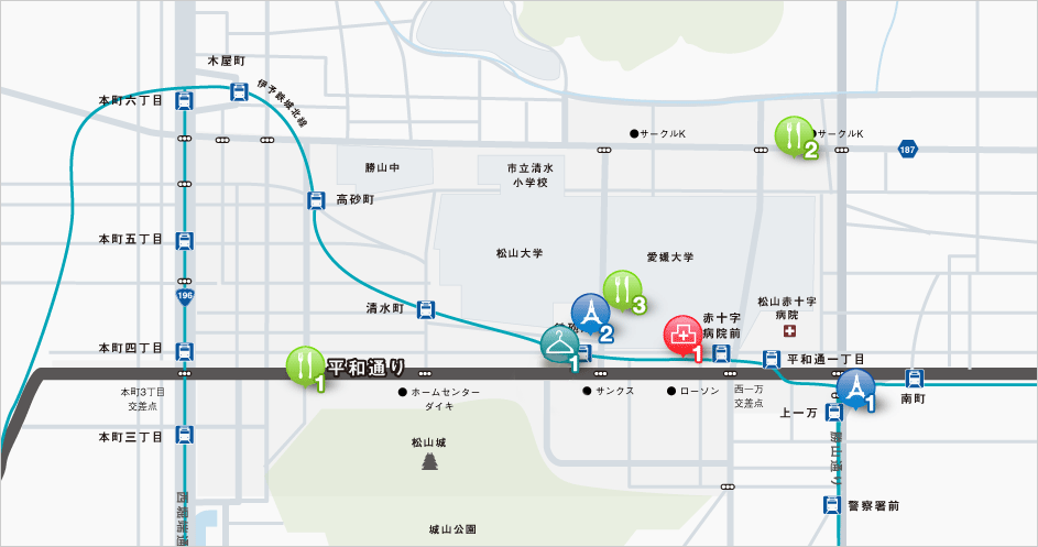 エリアマップ｜平和通り紹介スポット