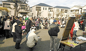 餅つき大会恒例のビンゴ大会